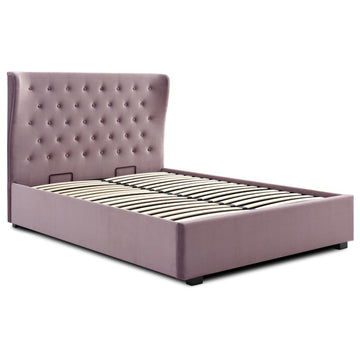 Kyoto Kensington Velvet Ottoman Bed Frame